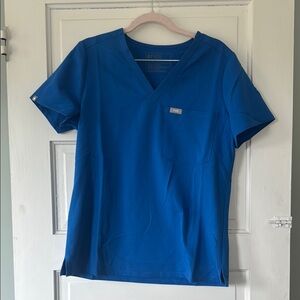 Figs Royal Blue Catarina Scrub Top